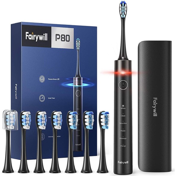 Електрична зубна щітка Fairywill P80 black FWP80BB фото