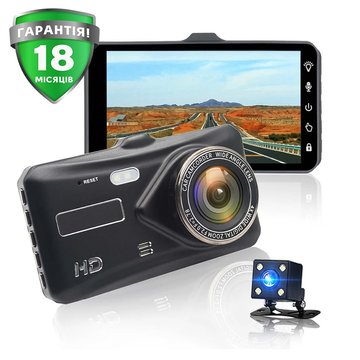 Відеореєстратор Inspire A12 Full HD 1296p з Touch екраном та камерою заднього виду 152785438 фото