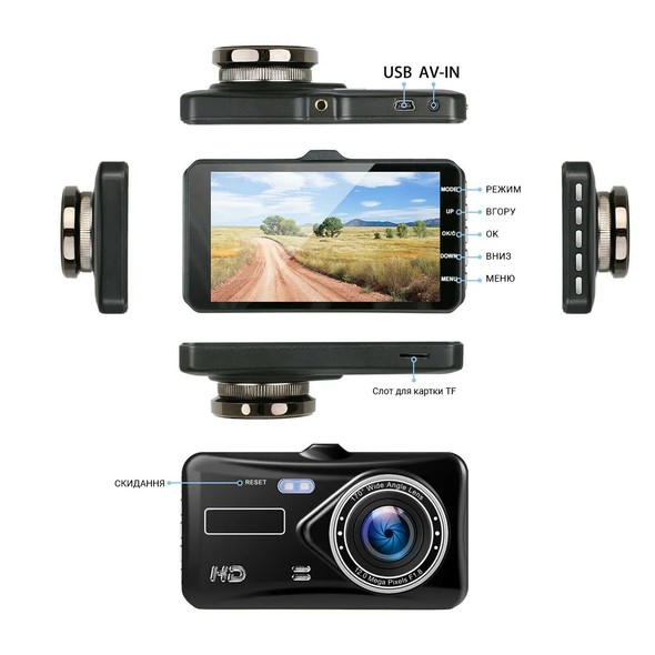 Видеорегистратор Inspire A12 Full HD 1296p с Touch экраном и камерой заднего вида 152785438 фото