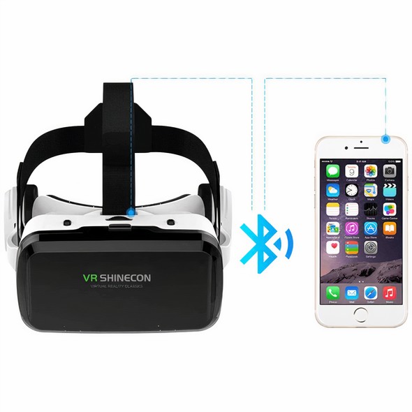 Очки-шлем виртуальной реальности Shinecon VR SC-G04BS, white SC-G04BS фото