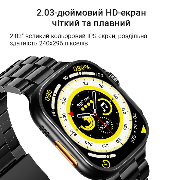 Смарт-часы KEQIWEAR WS09 Ultra Black WS-009ULTRAb фото