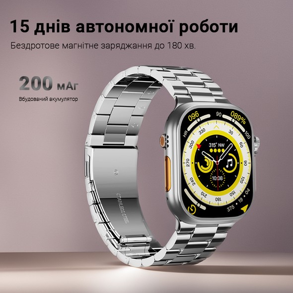 Смарт-часы KEQIWEAR WS09 Ultra Silver WS-009ULTRAs фото