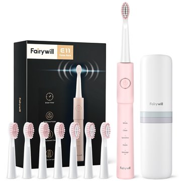Электрическая зубная щетка Fairywill E11 pink FWE11P фото