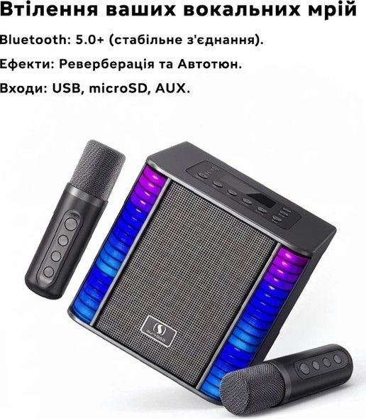 Портативна караоке-система YS-310 black YS-310-black фото