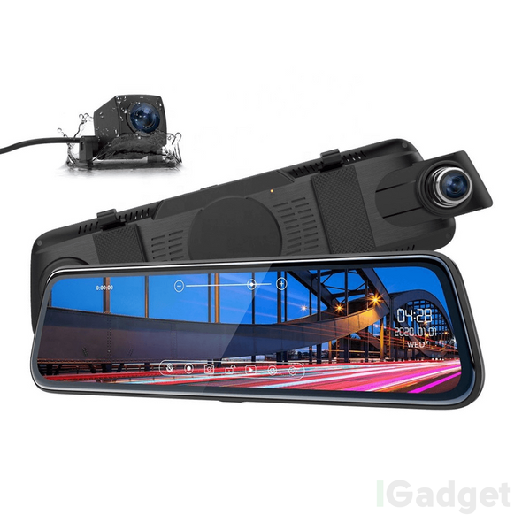 Автомобильный видеорегистратор-зеркало с 10-дюймовым экраном и двойным объективом Full HD 1080p ThiEYE CarView 2 593 фото