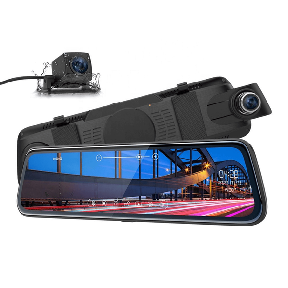 Автомобільний відеореєстратор-дзеркало з 10-дюймовим екраном і подвійним об'єктивом Full HD 1080p ThiEYE CarView 2 593 фото