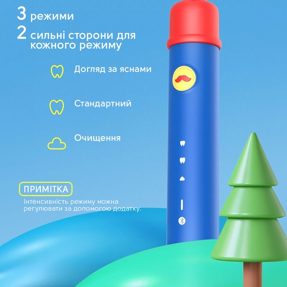 Дитяча електрична зубна щітка Bitvae Smart K7S Kids blue K7S-b фото