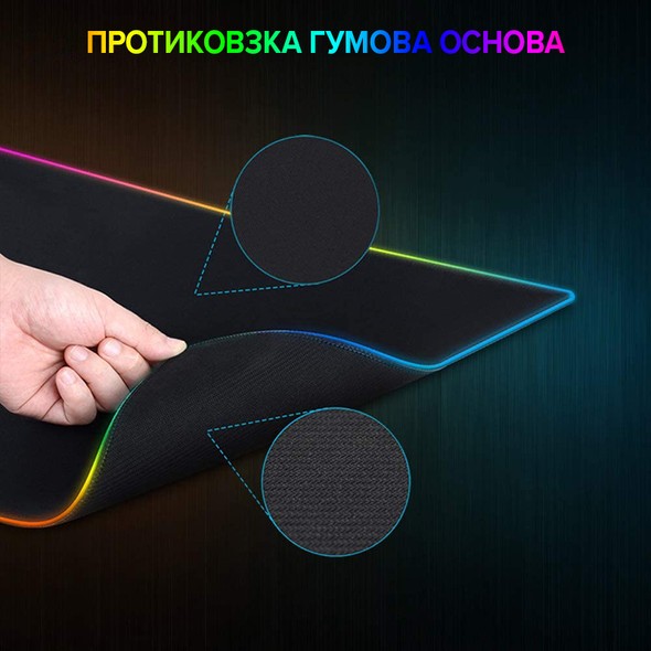 Игровая поверхность T-Wolf FGD-02 с RGB подсветкой (90х40 см) FGD-02-90-40 фото