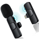 Бездротовий петличний мікрофон Onedery для iPhone, Lighting Чорний, з шумозаглушенням 80 мАг BPML фото 2