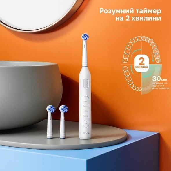 Електрична зубна щітка Bitvae BV R1 white BITR1wh фото
