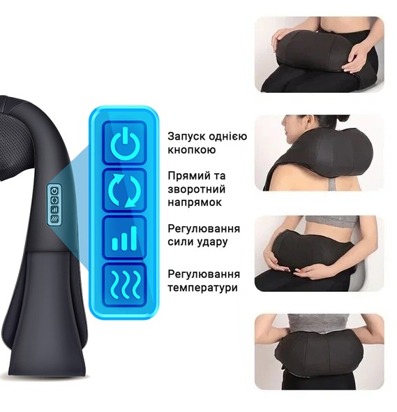 Универсальный роликовый электрический массажер для спины шеи и плеч INSPIRE 055K BISD-055K фото