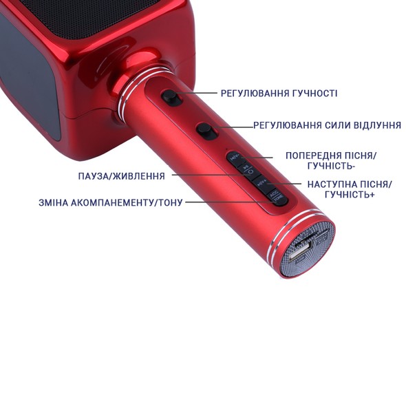 Беспроводной караоке микрофон INSPIRE YS-61 red YS-61 фото