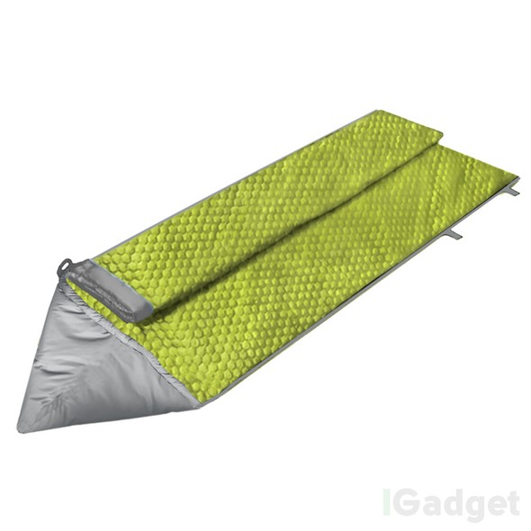 Влагостойкий спальный мешок-одеяло INSPIRE с капюшоном, Серый wsm-2 фото