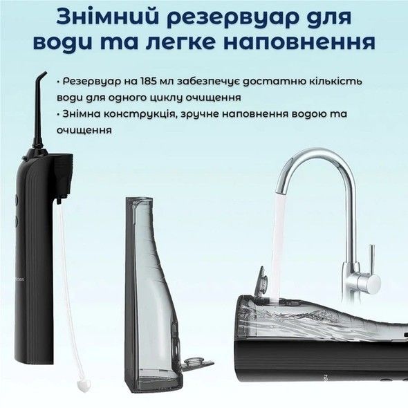 Іригатор H2OFloss HF-A6 Black H2O-A6-black фото