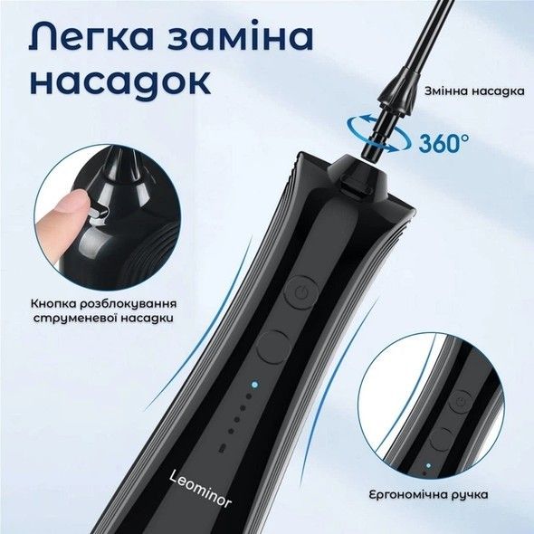Іригатор H2OFloss HF-A6 Black H2O-A6-black фото