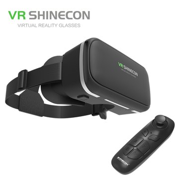 Очки виртуальной реальности для смартфона Shinecon G04 Черные с пультом
