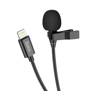 Петличный микрофон HOCO L14 для iPhone, Ipad, iPad Pro Lighting Черный L14iP фото
