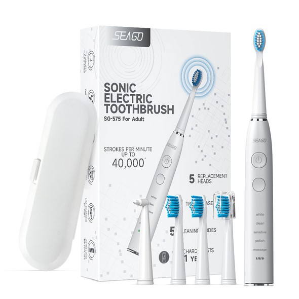 Електрична зубна щітка Seago SG575 White SG-575W фото