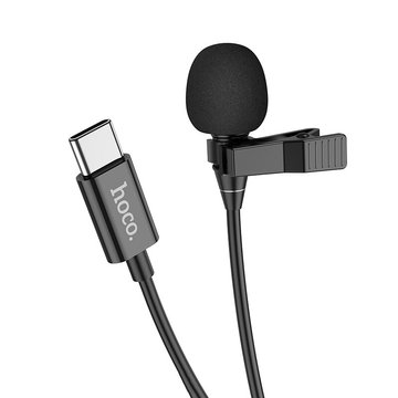 Петличный микрофон HOCO L14 для Android(Type-C), черный