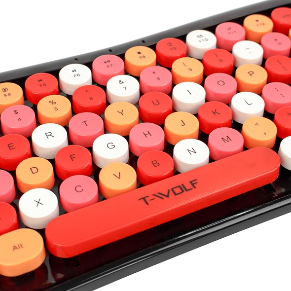 Комплект бездротовий - миша і клавіатура T-Wolf TW-T660, red TW-T660 фото