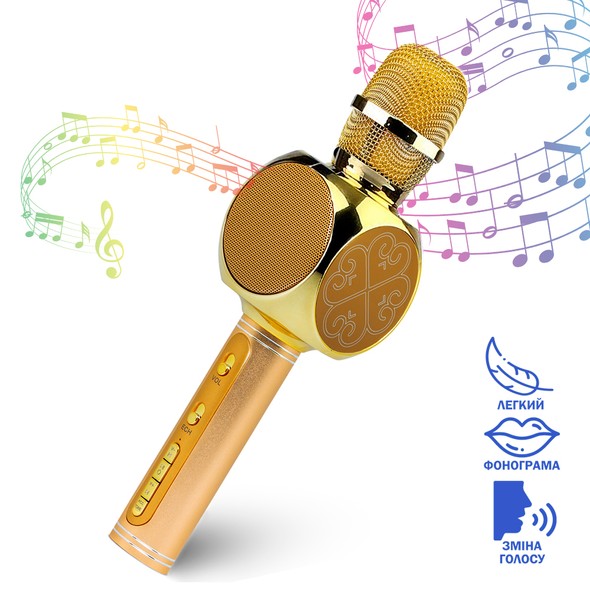 Беспроводной караоке микрофон Magic Karaoke YS-63 Gold  YS-63 фото