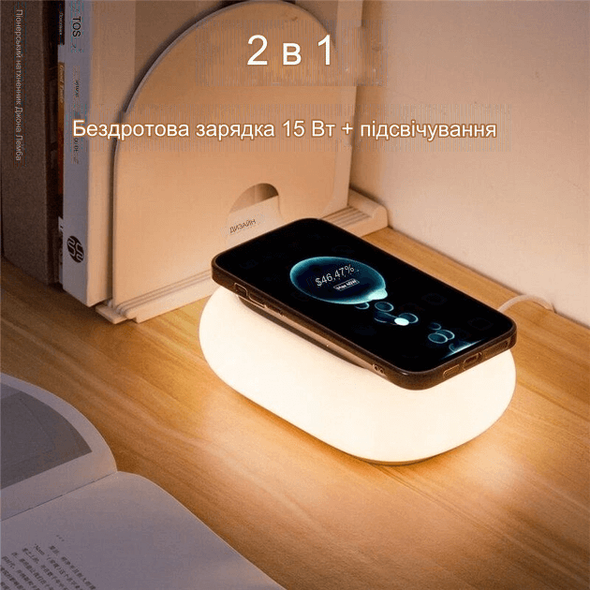 Светодиодная лампа ночник с беспроводной зарядкой INSPIRE K31 night-K31 фото