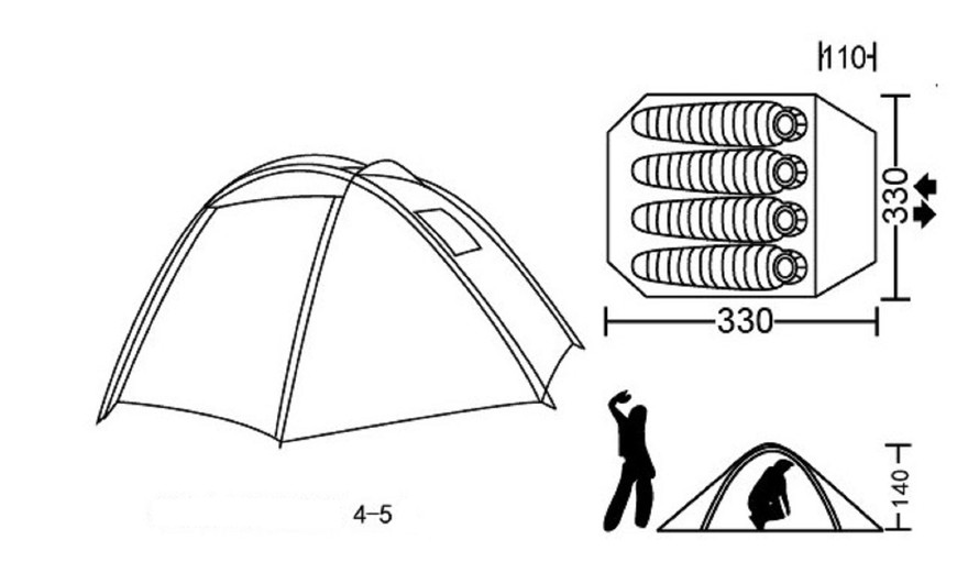 Палатка HILLMAN CAMPING TENT 4-5 месная 4-5PR фото