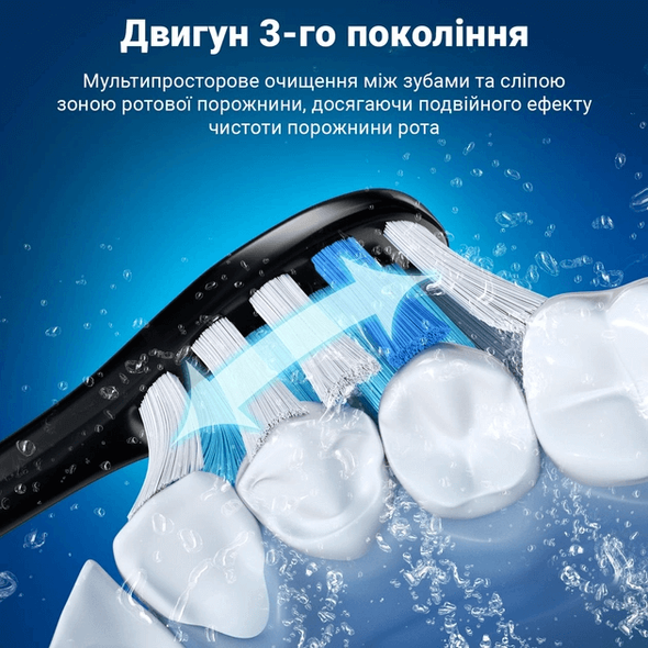 Набір електричних зубних щіток Fairywill P11 white + black P11-W-B фото