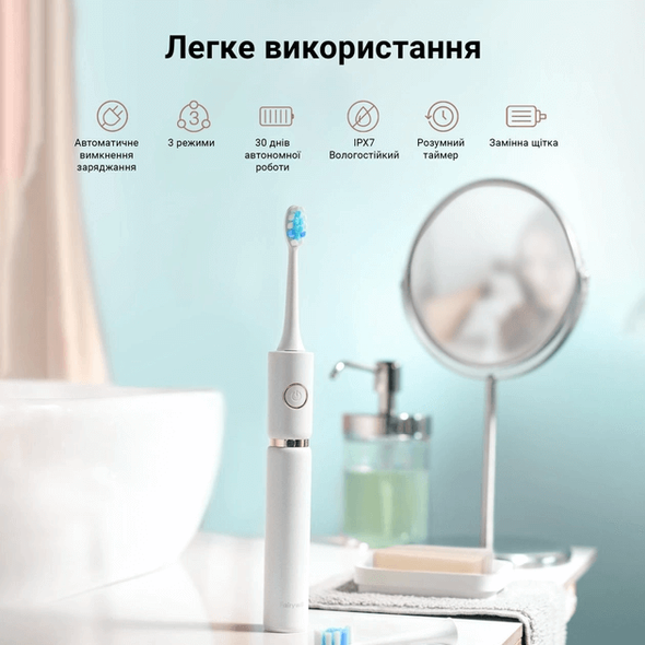 Набор электрических зубных щеток Fairywill P11 white+black P11-W-B фото