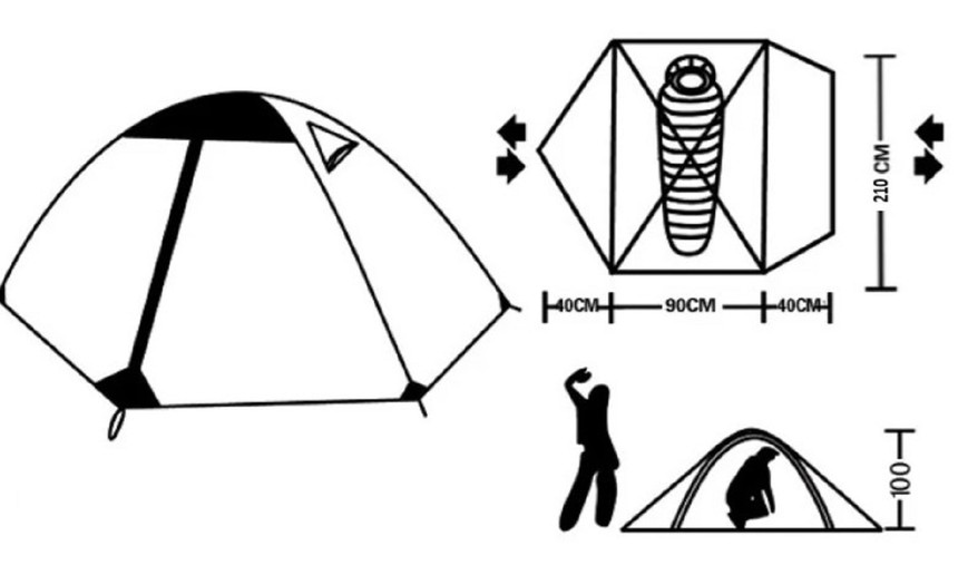 Намет HILLMAN Camping tent одномісний