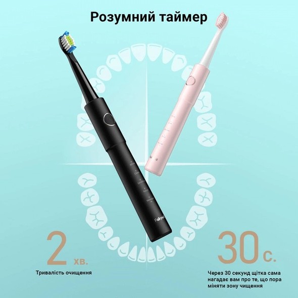Набір електричних зубних щіток Fairywill E11 pink+black E11-P-B фото