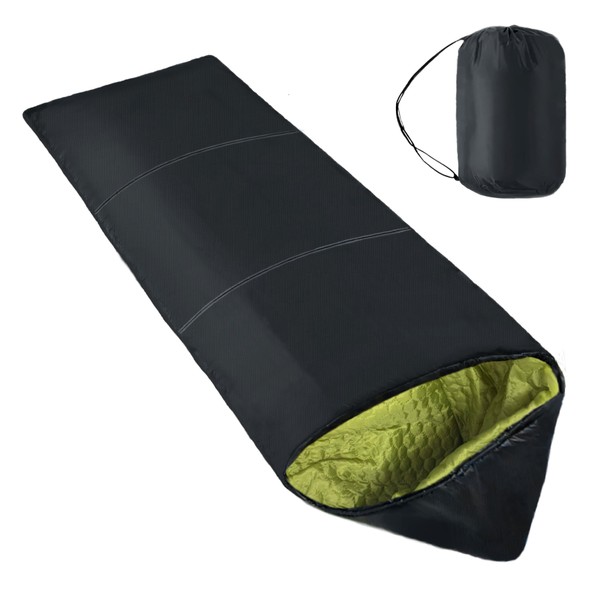 Вологостійкий спальний мішок-ковдра INSPIRE з капюшоном, Чорний wsm-1 фото