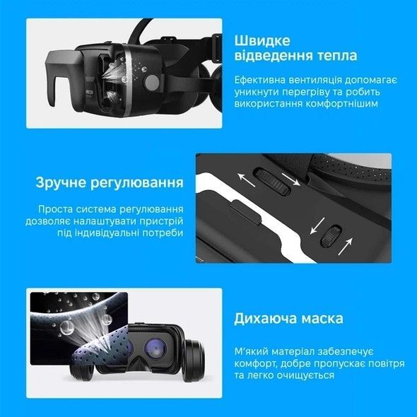 Очки-шлем виртуальной реальности Shinecon VR SC-G04DEA black + джойстик Shinecon B01SC (SC-G04EA+SC-B01) SC-G04EA+SC-B01 фото
