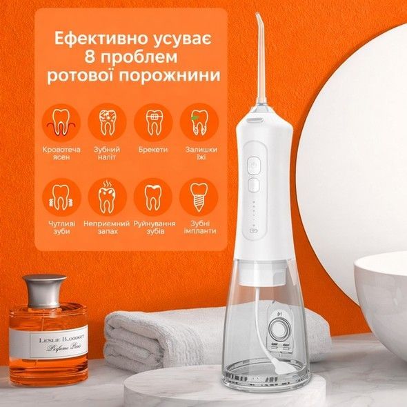 Іригатор INSPIRE F6 White, 5 насадок ins-ir-f6-5noz-white фото