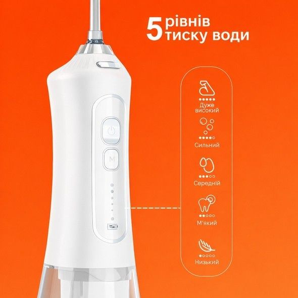 Іригатор INSPIRE F6 White, 5 насадок ins-ir-f6-5noz-white фото
